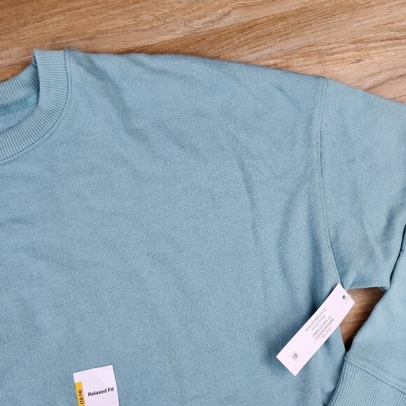 🩵NWT Aqua Lightweight Hi-Low Long Sleeve Sweatshirt Large - Picture 8 of 12